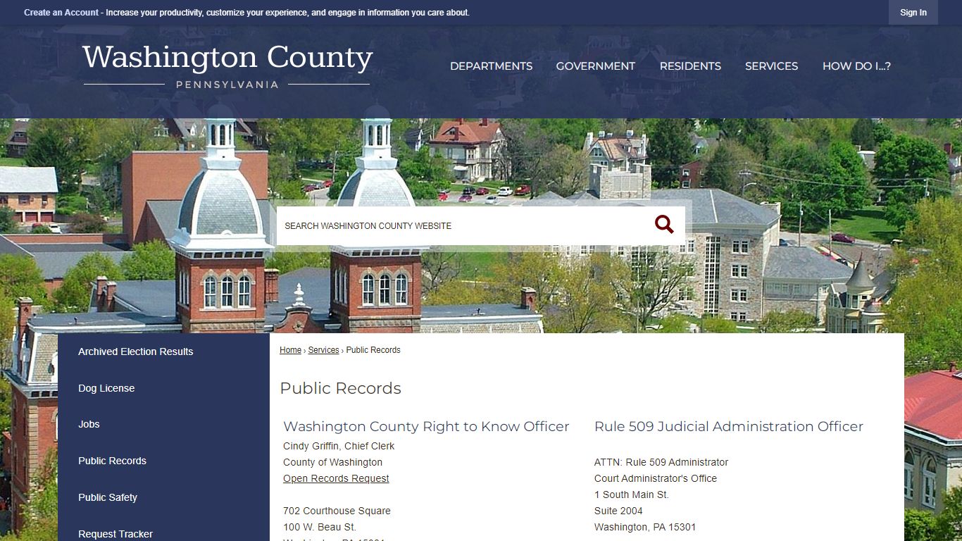 Public Records | Washington County, PA - Official Website